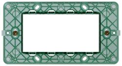 Supporto 4 moduli, con viti, per scatole 4 moduli    