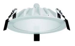 FARO TONDO AD INCASSO CON CORNICE BIANCA IP54 30W 4000K FORO TRA 18CM/22CM