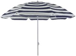 Ombrellone spiaggia diametro cm 180 colore blu e bianco custodia a tracolla