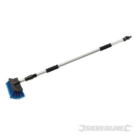 723890 - Spazzola per lavaggio auto con braccio estensibile 1032 - 2140 mm  spruzza acqua - SILVERLINE