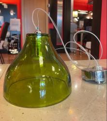 LAMPADA A SOSPENSIONE VERDE TRASPARENTE D16 E14 60W
