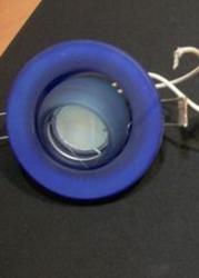 FARETTO DA INCASSO F80 ORIENTABILE TONDO IN VETRO BLU