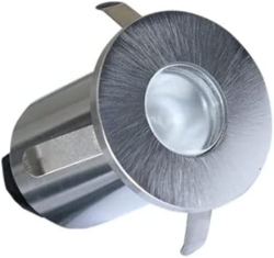 FARETTO DA INCASSO TONDO 12V 3W ALLUMINIO SATINATO