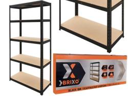 SCAFFALI KIT 5P BRIXO H.180 BLACK 150