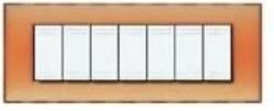 *LIGHT - PLACCA 7POSTI AMBRA OPLINO