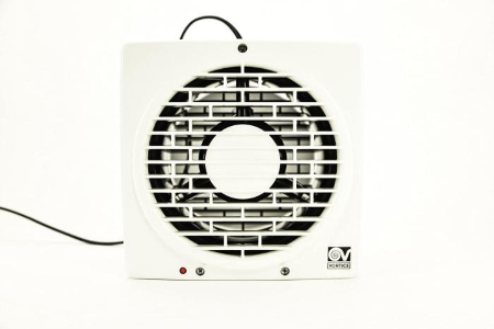 Vortice 11221 Aspiratore 100 Mm Elicoidale Da Incasso, Apertura E Chiusura Alette Automatica, 90