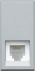 BTicino Axolute HC4258/11N connettore telefonico RJ11 K10 - tech grigia