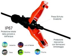 Presa Schuko IP67 Con Gusci Di Protezione Per Spine Schuko Pressofuse 10a 2p+T- Rosi art. 1823