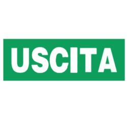 ADESIVO CON SCRITTA  "USCITA"