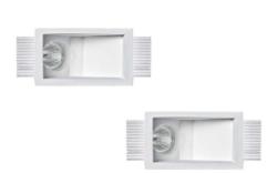 FARETTO INCASSO 45 °GESSO GU 10