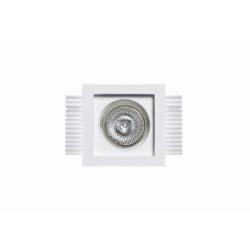 FARETTO GESSO QUADRATO BASSO GU10