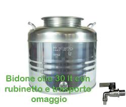 FUSTINO GRAFFATO MAFFEI INOX LT 30 + RUBINETTO