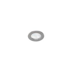 FARETTO DA INCASSO F60 SPILLO TONDO CROMO CON VETRO