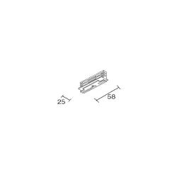 Congiunzione Rettilinea Nera 380V 16A Per Binari SITRACK SIDE 990372