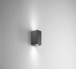 APPLIQUE DA PARETE IN ALLUMINIO ANTRACITE 150x68x80 GU10 IP 54