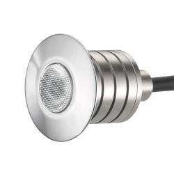 SEGNAPASSO ROTONDO DA ESTERNO ORSEOLO 3W 15° INOX 500mA 3100K IP54 NICHEL SPAZZOLATO