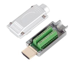 CONNETTORE HDMI V2.0 19P PIN CON FISSAGGIO CAVO A MORSETTO