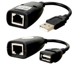 USB EXTENDER AMPLIFICATORE/TRASMETTITORE FINO A 50MT SU SINGOLO CAVO LAN UTP CAT5E/6