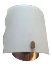 APPLIQUE DA PARETE BIANCO IN VETRO SATINATO ROSSINI