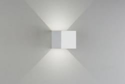 CUBO LED IN METALLO PER ESTERNO DA PARETE