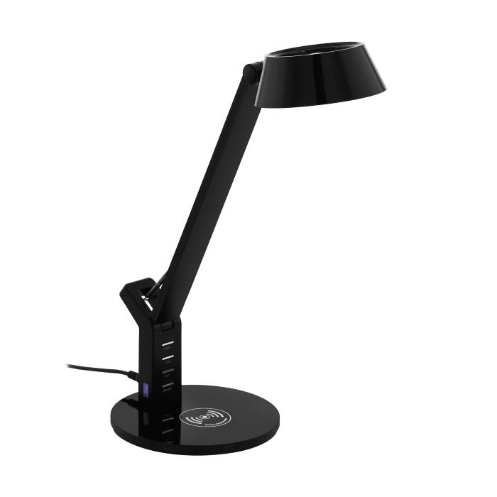 99832 - Eglo - Lampada da tavolo LED touch dimmerabile con ricarica wireless  LED/4,8W/230V nero - EGLO