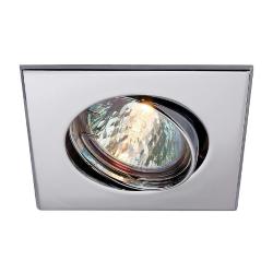 INS SLV SQUARE MR16, GU5.3 50W quadrato IP20 cromo
