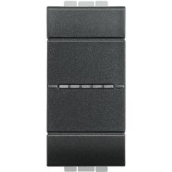 Bticino Living International invertitore con comando assiale 1P 16AX 250Vac   antracite