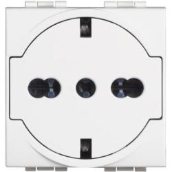 Living Light - presa std ted/ita flat bianco