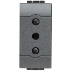 Bticino Living International Presa 2P+T 10A 250Vac L4113 antracite