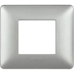 MATIX - PLACCA 2P SCATOLA TONDA SIL