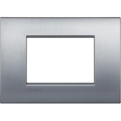 Living Light - placca 3P cromo spazzolato