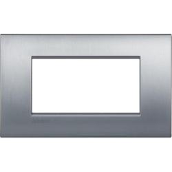 Living Light - placca 4P cromo spazzolato
