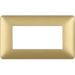 Placca Matix 4 moduli   colore gold materiale tecnopolimero