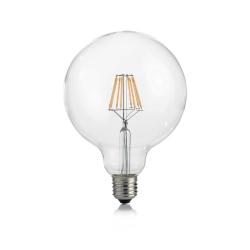 Lampadina led e27 8w 4000k 1120lm globo trasparente ideal lux