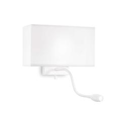 Applique moderno Ideal Lux HOTEL AP2 215693 035949 E27 LED metallo tessuto lampada parete