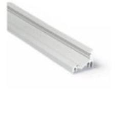 PROFILO 45° ALLUMINIO+ COVER OPALE+TAPPI 2MT DA SUPERFICIE