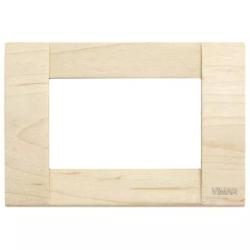 Vimar IDEA PLACCA CLASSICA 3 MODULI LEGNO ACERO NATURALE