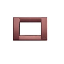 Vimar IDEA PLACCA CLASSICA METALLO 3 MODULI BORDEAUX