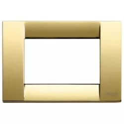 Vimar IDEA PLACCA CLASSICA METALLO 3 MODULI ORO LUCIDO