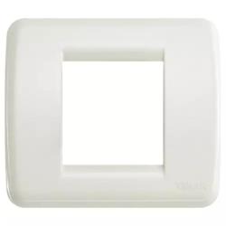 Vimar IDEA PLACCA 1/2 MODULI BIANCO AVORIO METALLO PRESSOFUSO