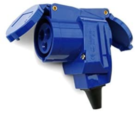 Adattatore CARAVAN da presa CEE 2P+T 16A 230V a 1 presa Schuko IP44  
