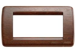 Vimar IDEA PLACCA 4 MODULI RONDO LEGNO MOGANO
