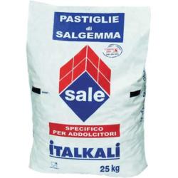 Sale in Pastiglie per Addolcitori Acqua Depuratori Salgemma Naturale Italiano Sacco 25KG