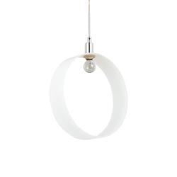 Ideal Lux Anello SP1 Big 098975, Lampada a Sospensione, Bianco