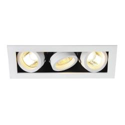 KADUX 3 FARETTO DA INCASSO A SOFFITTO IP 20 BIANCO 3XGU10