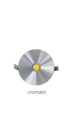 Faretto led 2W ip20 cromato lucido
