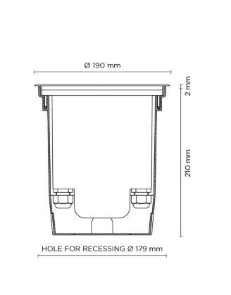 HYDROFLOOR MEDIUM COB 4000K 20° STEEL LED 1