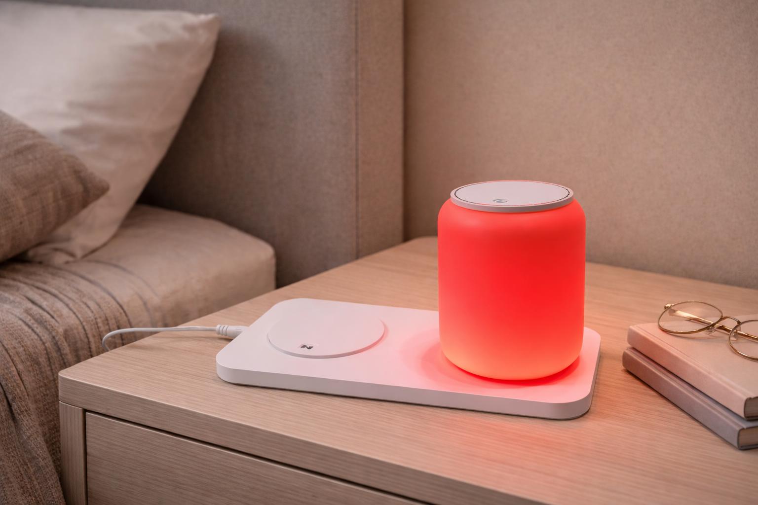 LAMPADA DA TAVOLO BIANCA 4 W RGB CON RICARICA WIRELESS