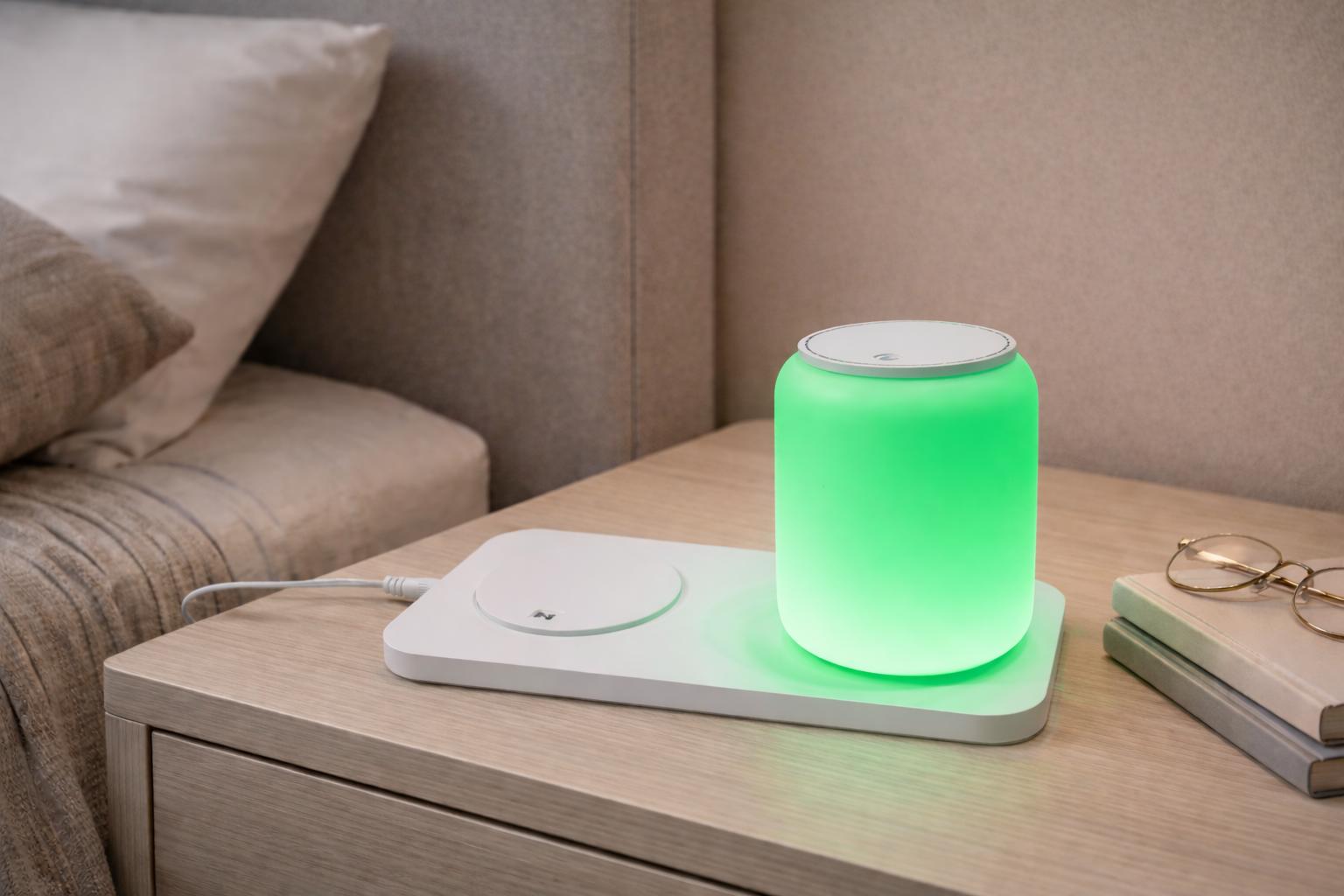 LAMPADA DA TAVOLO BIANCA 4 W RGB CON RICARICA WIRELESS