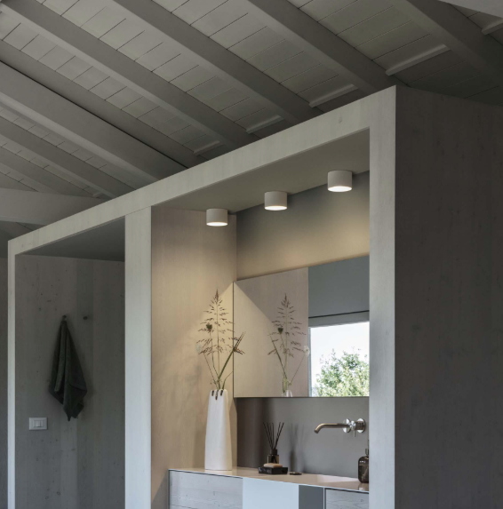 Ideal Lux 277417 Spike PL1 Round Lampada da soffitto bianco